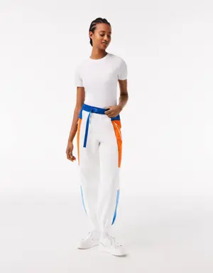 Pantalón de chándal de mujer Lacoste con insignia y diseño color block
