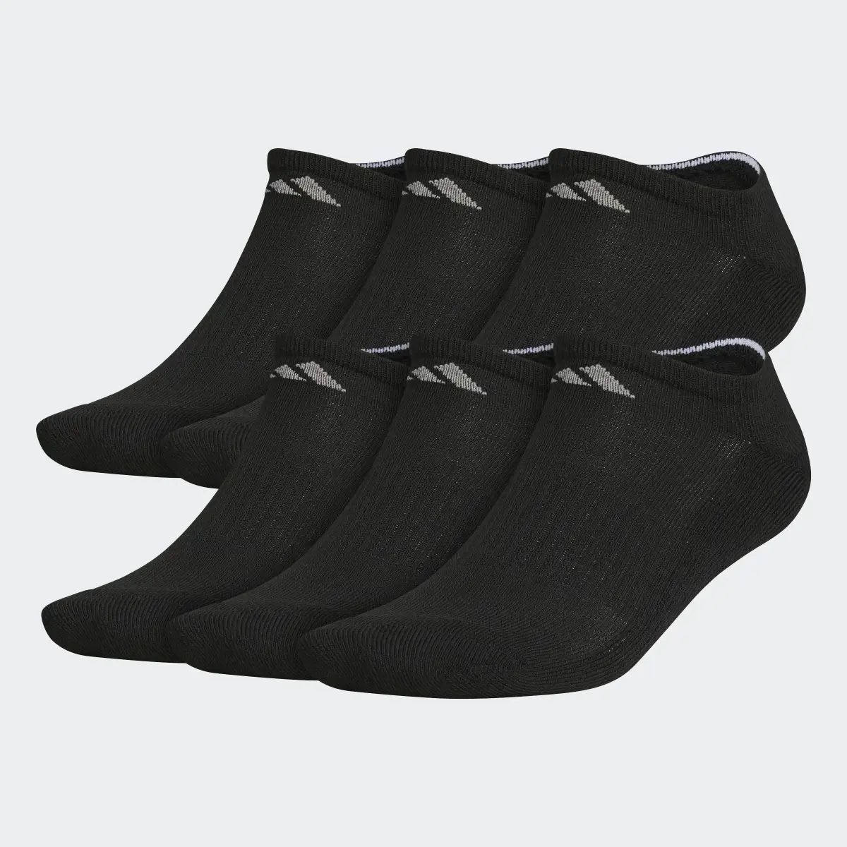 Adidas Athletic Cushioned No-Show Socks 6 Pairs. 2 Adidas Athletic Cushioned No-Show Socks 6 Pairs. 2