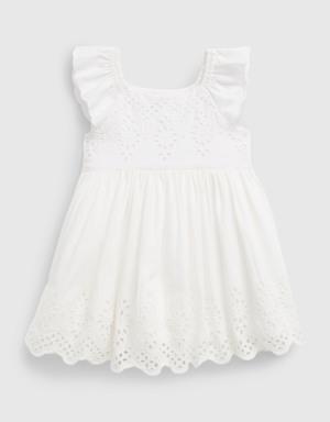 Baby Eyelet Dress white