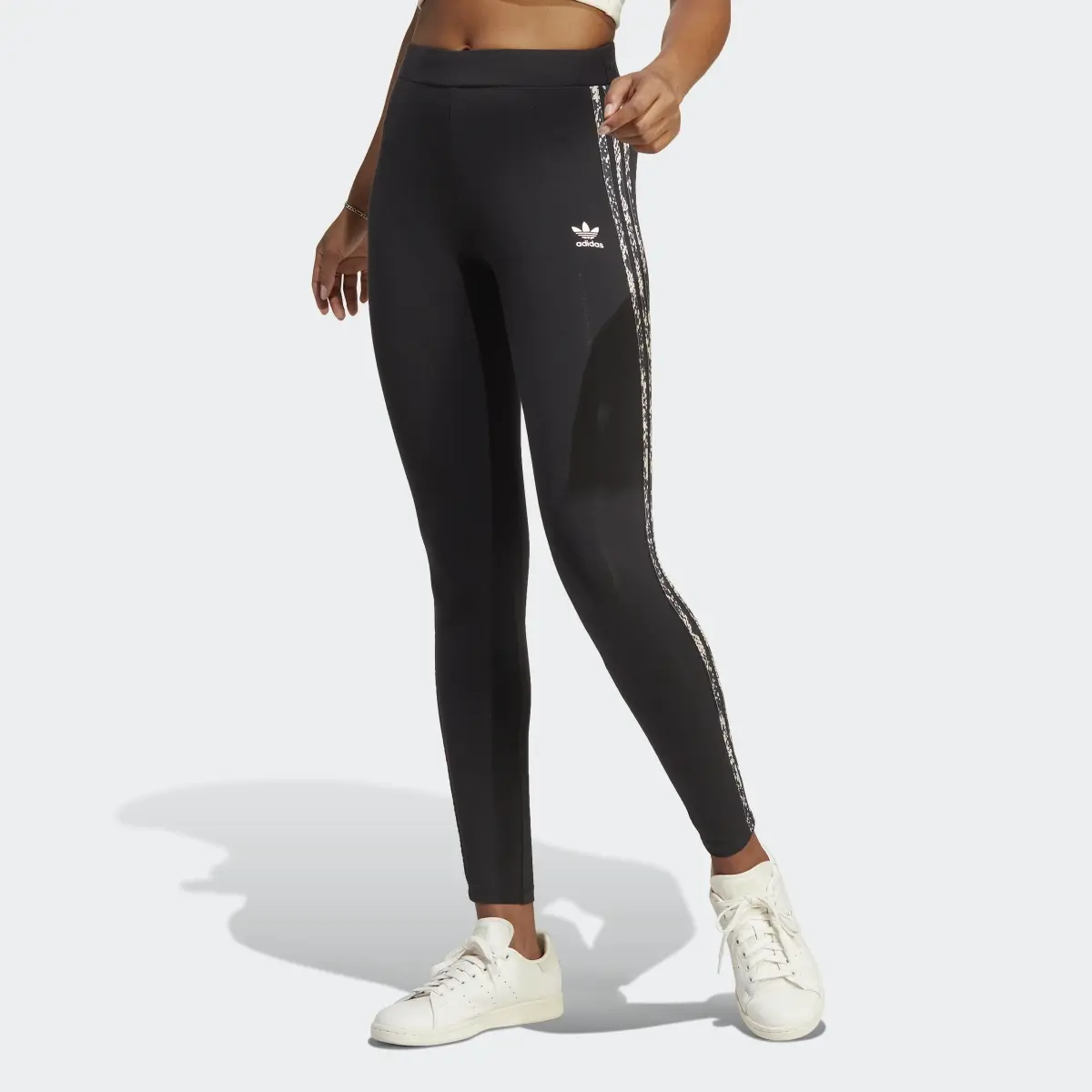 Adidas 3-Streifen Print Leggings. 1