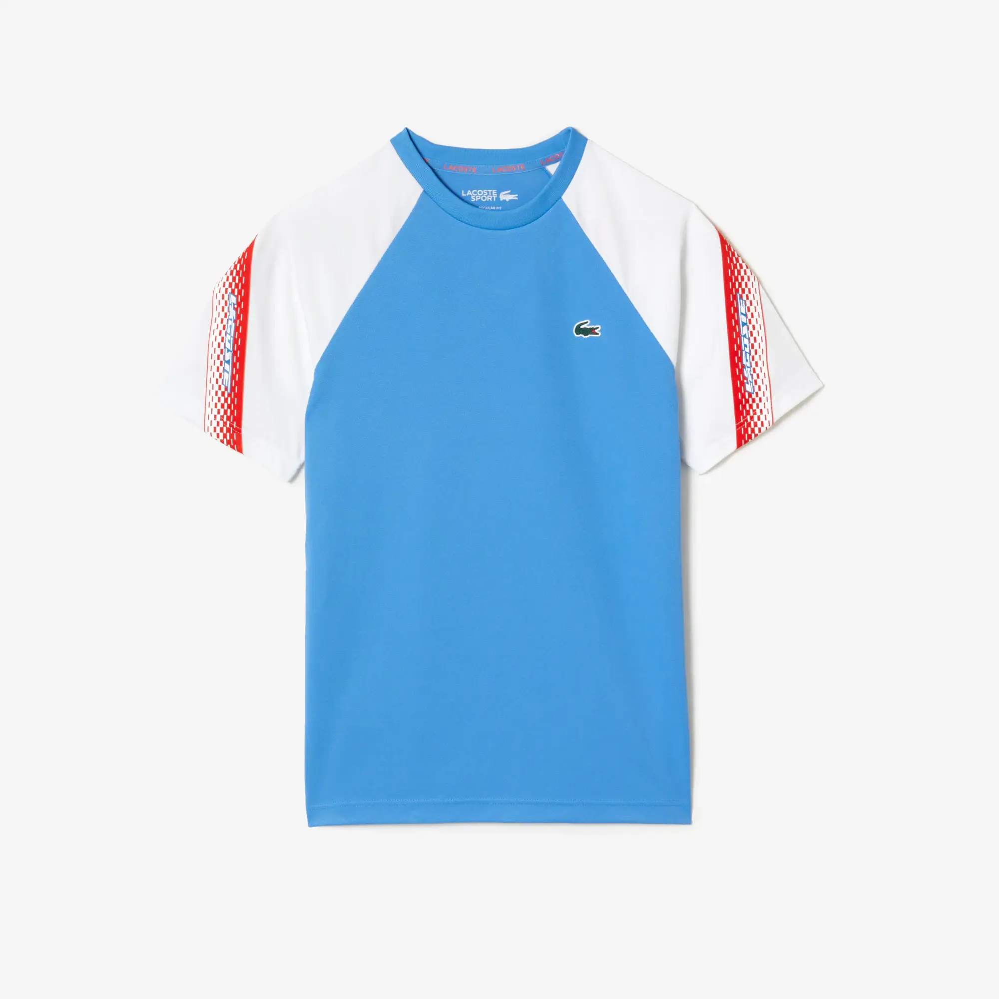 Lacoste Men’s SPORT Regular Fit Logo Stripe T-Shirt. 2