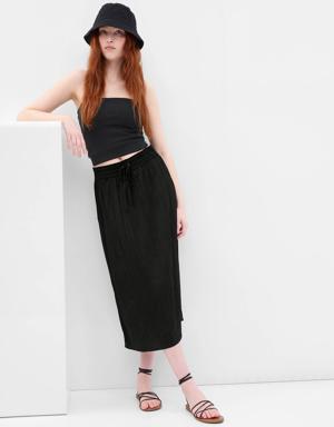 Pleated Midi Skirt black