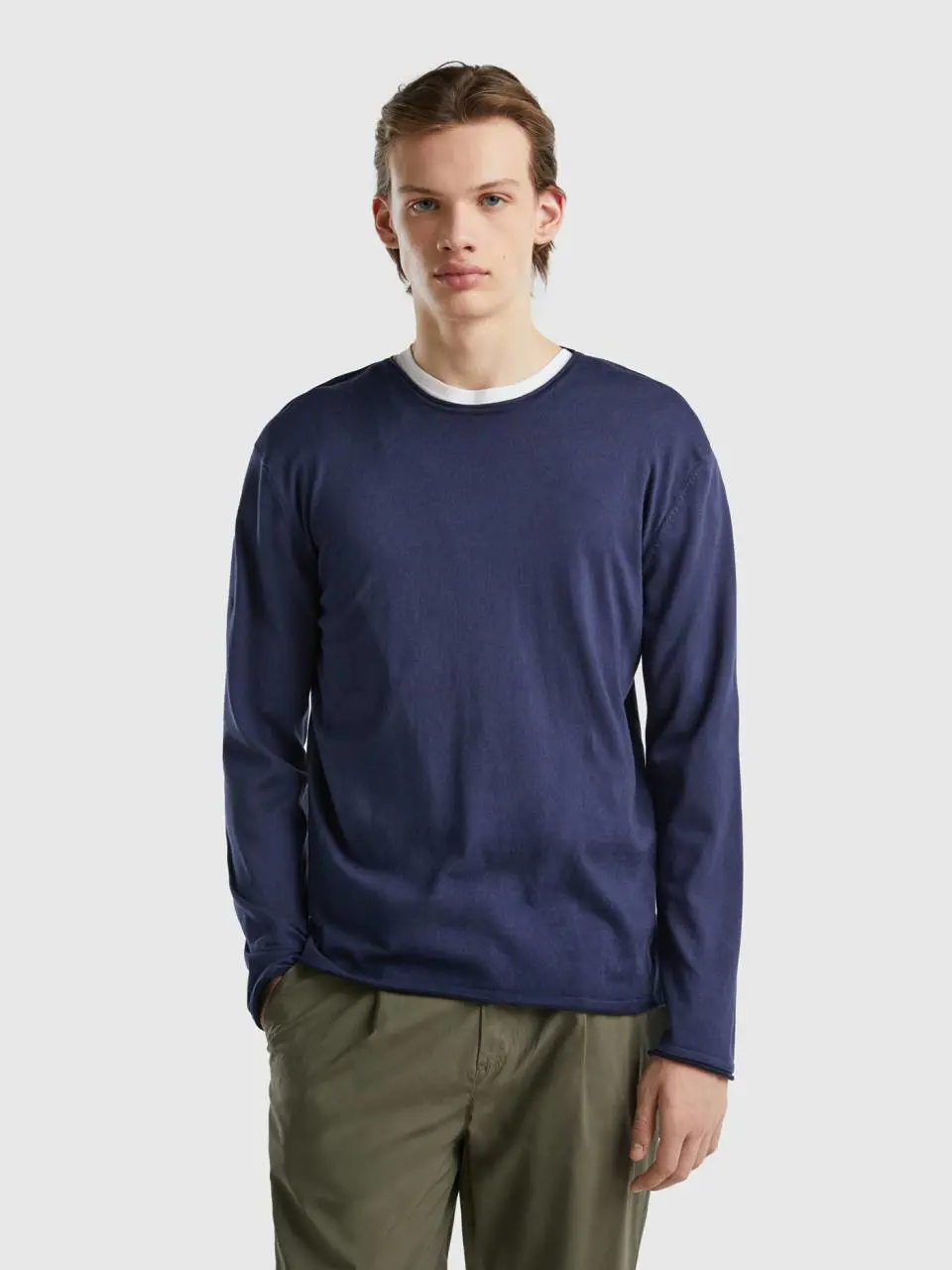 Benetton sweater with raw cut finish. 1