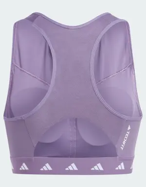 Adidas Powerimpact Training Medium-Support Techfit High-Neck Zip Bra. 2