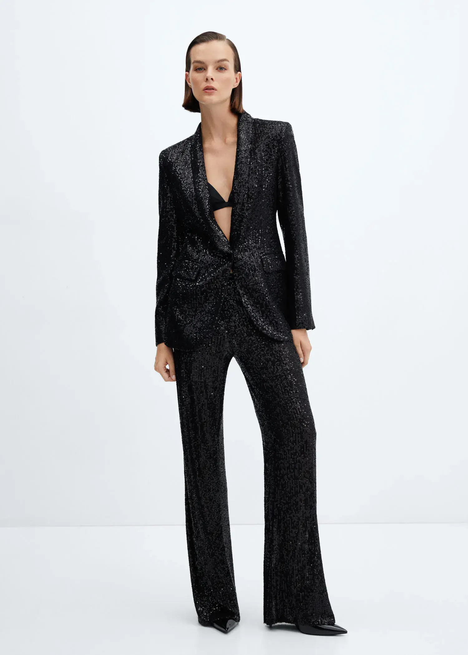 Mango Veste tailleur paillettes. 1