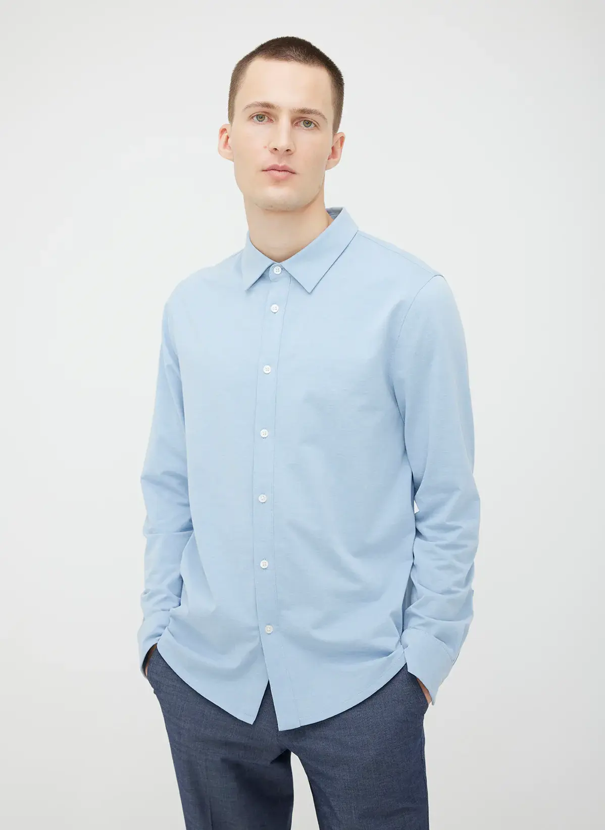 Kit And Ace City Tech Long Sleeve Slim Fit Shirt. 1