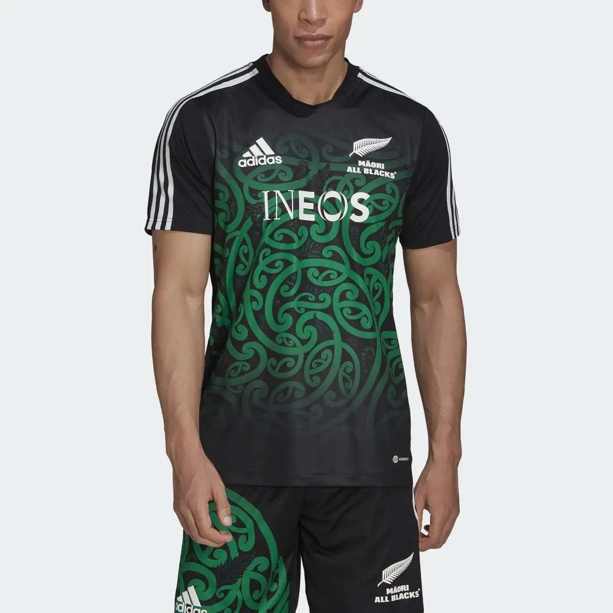 Adidas Maori All Blacks Rugby Performance T-Shirt. 1