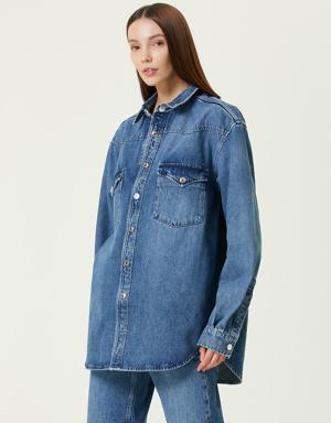 Beymen Round Mavi Denim Gömlek. 3 Beymen Round Mavi Denim Gömlek. 3
