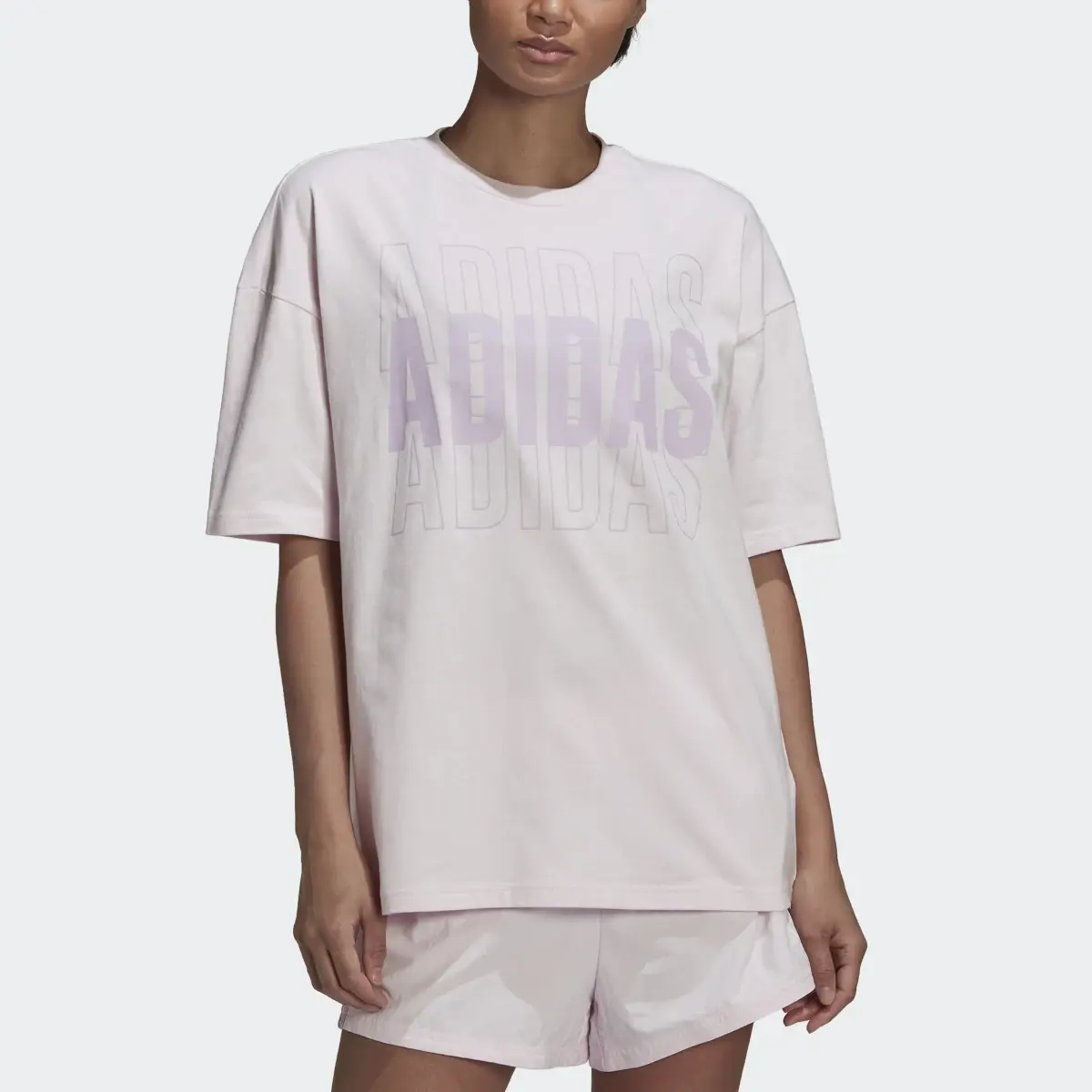 Adidas T-shirt Essentials Repeat adidas Logo Oversized. 1