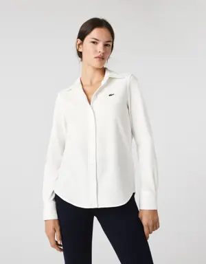 Women's Lacoste French Collar Cotton Piqué Shirt