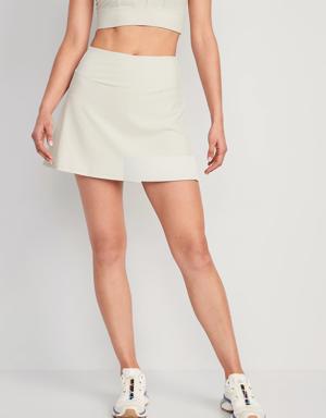 Old Navy High-Waisted PowerSoft Rib-Knit Skort for Women beige