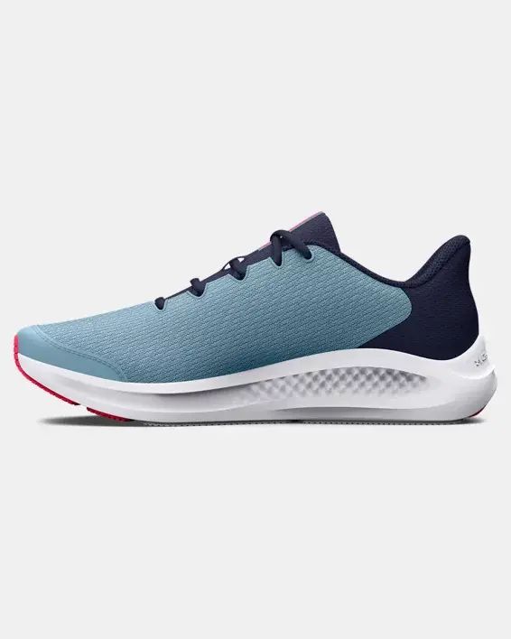 Under Armour Girls' Grade School UA Charged Pursuit 3 Big Logo Running Shoes. 2