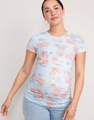 Old Navy Maternity Crew-Neck Side-Shirred T-Shirt blue