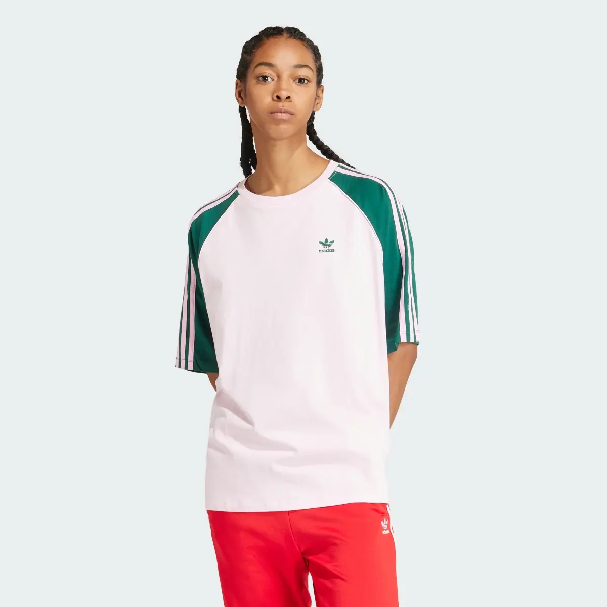 Adidas Colorblock Oversized Long-Sleeve Top. 2