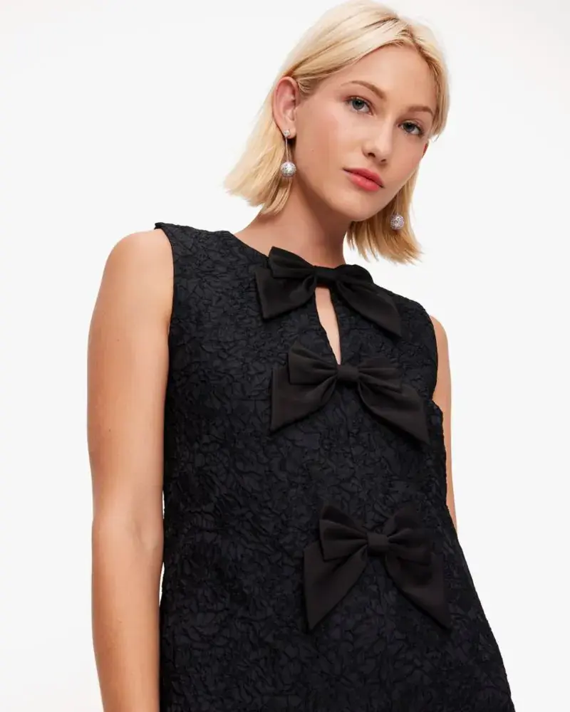 Kate Spade Festive Brocade Lace Bow Dress. 2