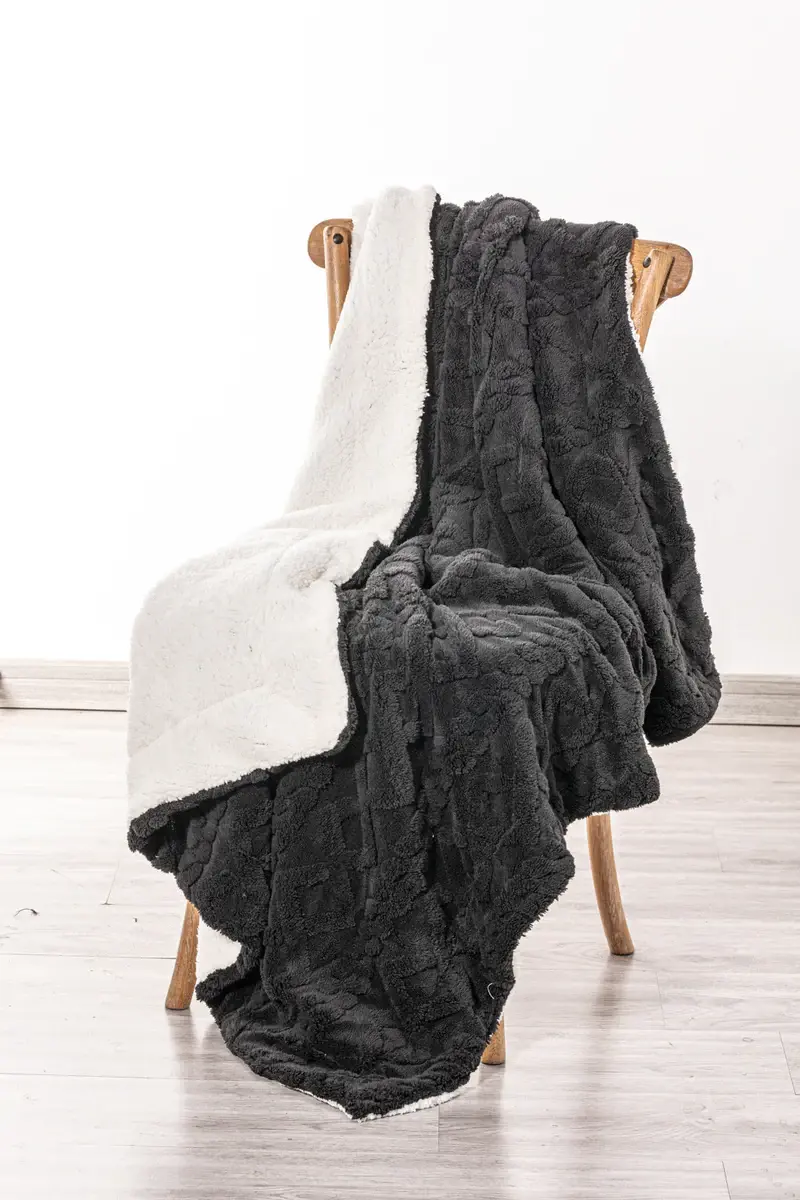 Just Cozy Noir - Sherpa Blanket. 1 Just Cozy Noir - Sherpa Blanket. 1