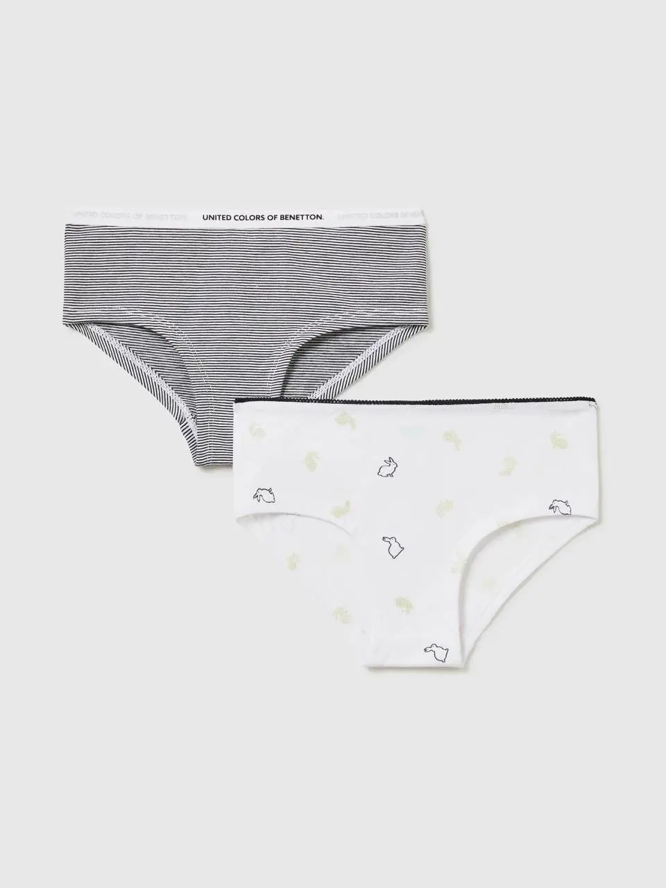 Benetton set of two pairs of briefs in stretch cotton. 1