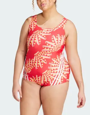 FARM Rio 3-Stripes CLX Swimsuit (Plus Size)