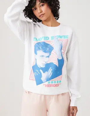 Forever 21 David Bowie Graphic Pullover White/Multi