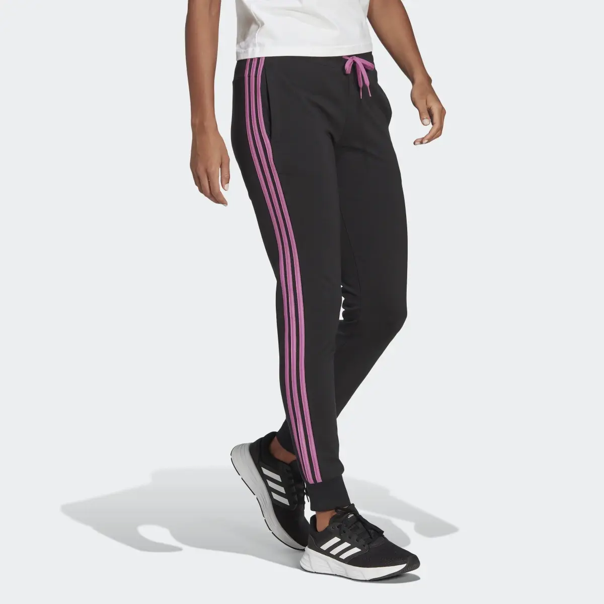 Adidas Pants Essentials 3 Franjas Tejido Jersey. 3