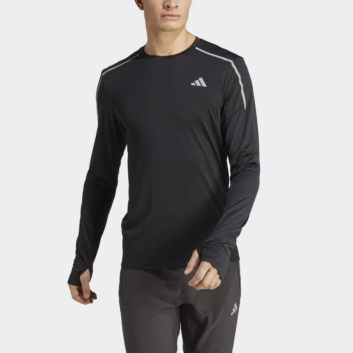 Adidas Fast Long Sleeve Engineered Running Tee. 1