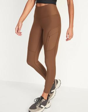 High-Waisted PowerSoft 7/8 Cargo Leggings brown