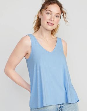 Luxe Sleeveless Swing Top for Women blue