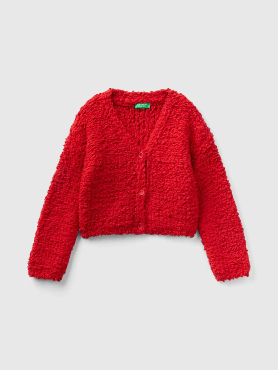 Benetton bouclé v-neck cardigan. 1