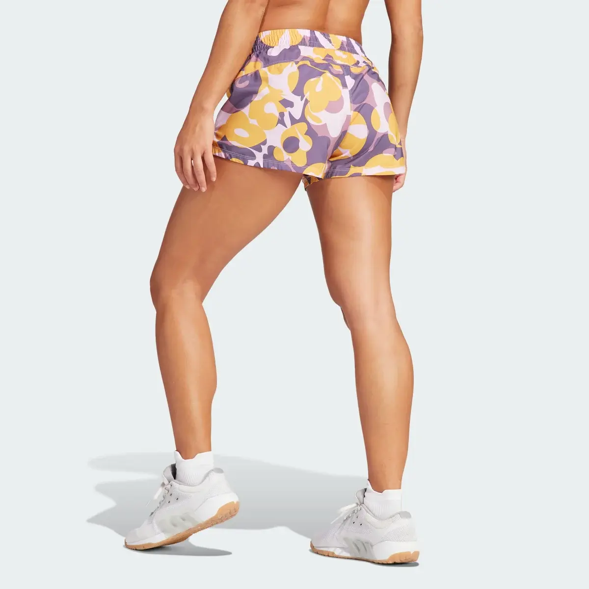 Adidas Pacer Train Essentials Floral-Print Woven Shorts. 2