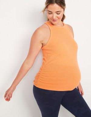 Old Navy Maternity UltraLite All-Day Rib-Knit Racerback Tank Top orange