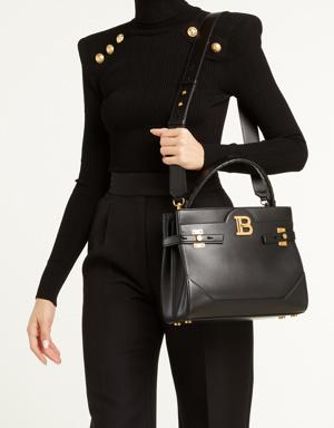 B-Buzz Siyah Logo Detaylı Kadın Deri Çanta