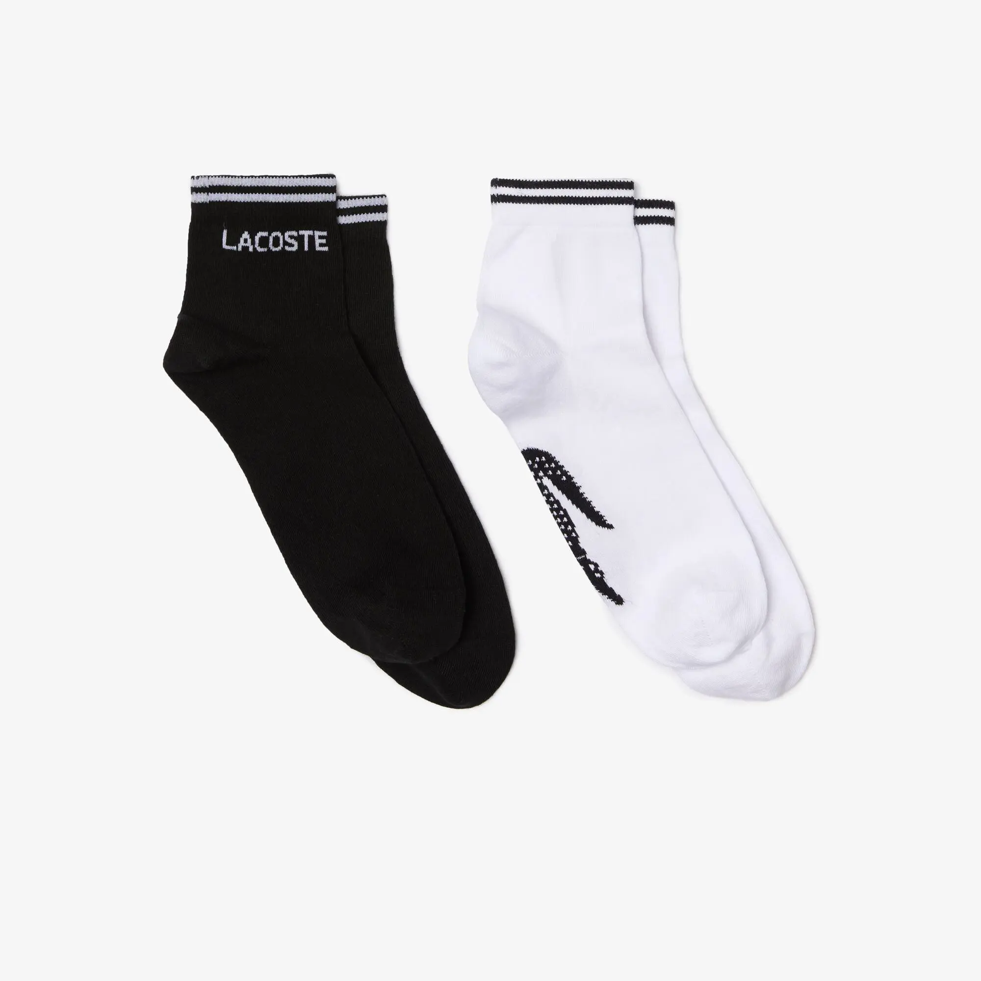 Lacoste Pack de 2 pares de calcetines de hombre Lacoste SPORT de corte bajo en algodón. 1