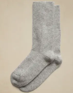 Cashmere Crew Sock gray