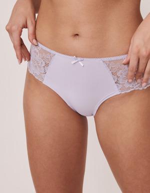 Microfiber and Lace Hiphugger Panty