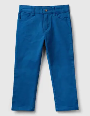 five-pocket slim fit trousers