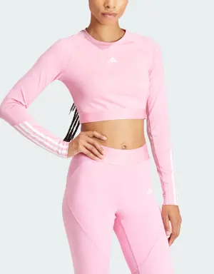 Adidas Hyperglam Training Crop Long Sleeve Tee