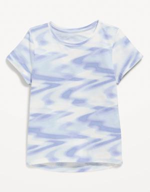 Softest Short-Sleeve Printed T-Shirt for Girls blue
