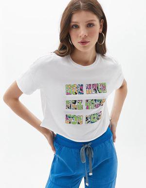 Pamuklu Crop Tişört