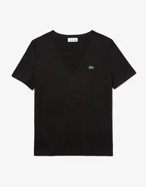 Women’s V-neck Loose Fit Cotton T-shirt