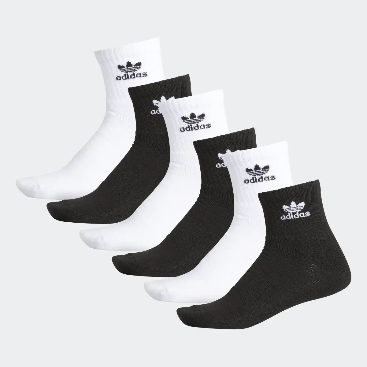 Adidas Trefoil Quarter Socks 3 Pairs. 2