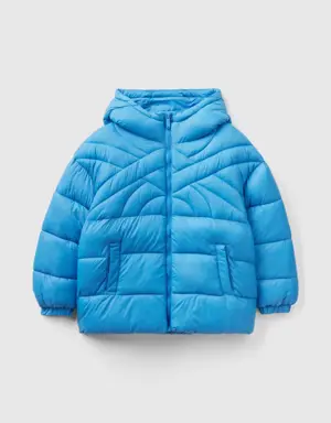 short padded jacket with recycled wadding