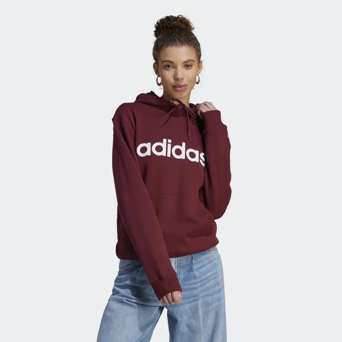 Adidas Essentials Linear Hoodie. 2