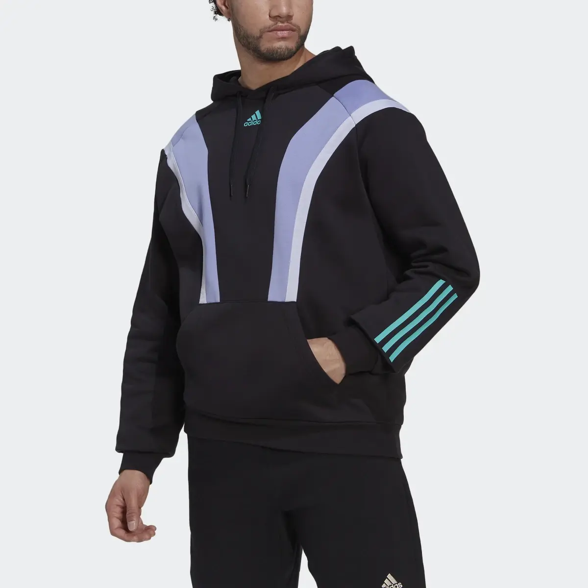 Adidas Fleece Hooded Top. 1