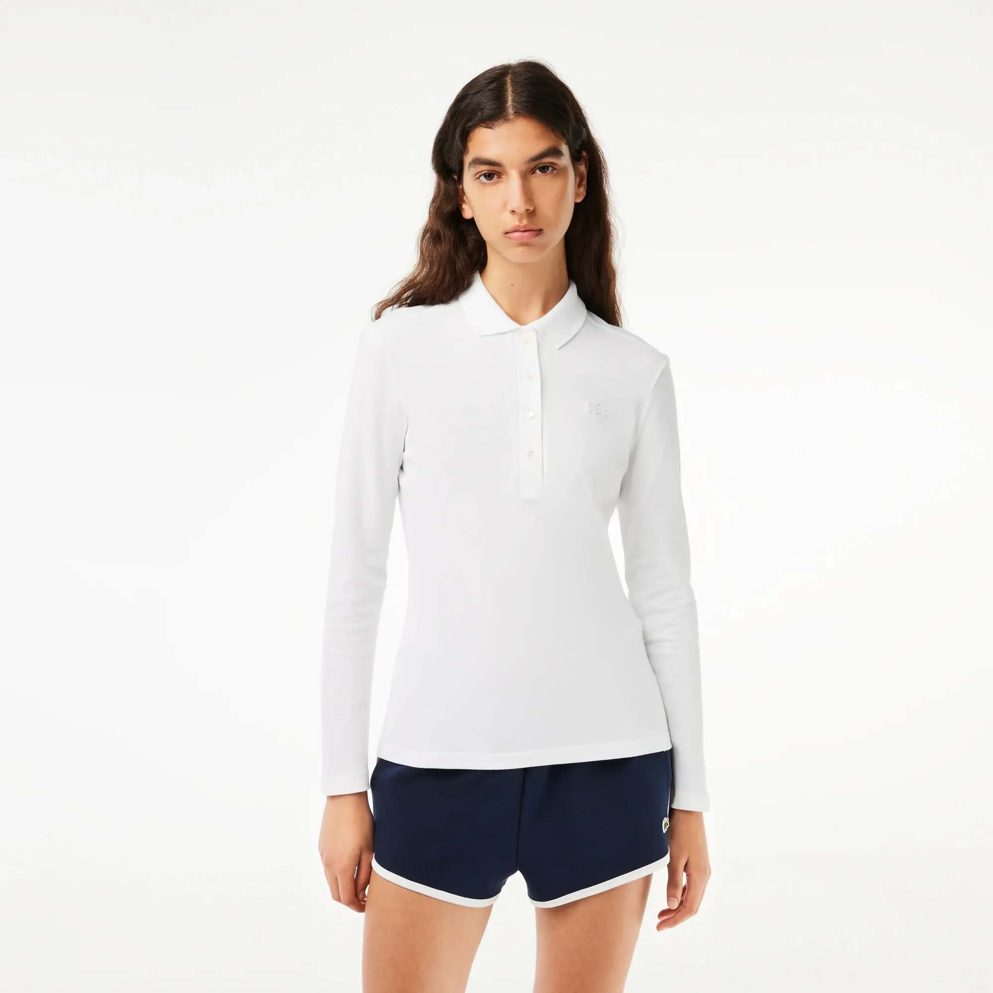 Lacoste Women’s Slim Fit Stretch Piqué Polo. 1