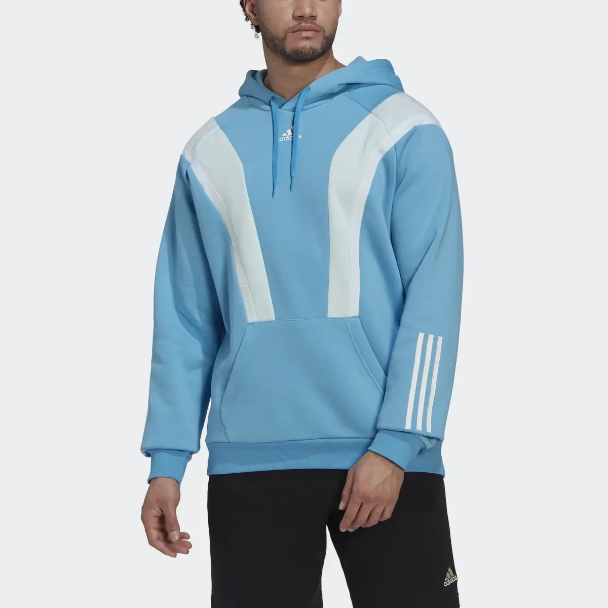 Adidas Sportswear Fleece Hooded Top. 1