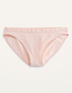 Low-Rise Seamless Bikini Underwear for Women pink