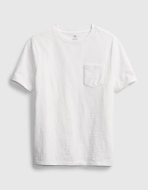 Kids Pocket T-Shirt white