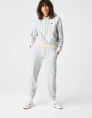 Women’s Lacoste LIVE Monogram Design Fleece Tracksuit Pants