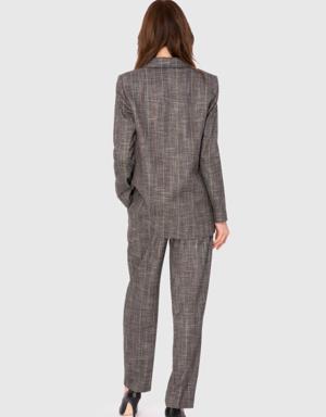 Textured Fabric Gray Suit