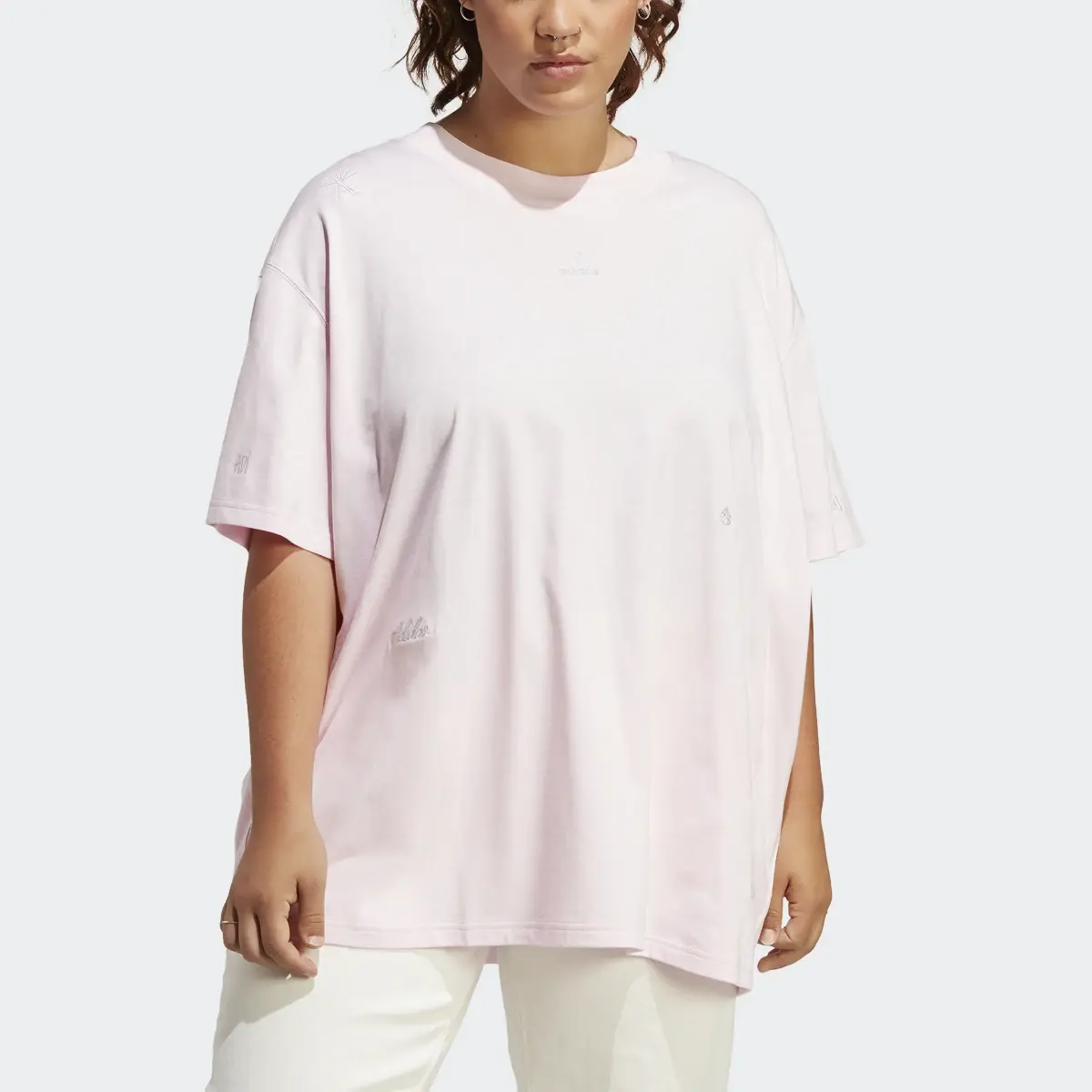 Adidas Boyfriend Tee with Healing Crystals Inspired Graphics (Plus Size). 1